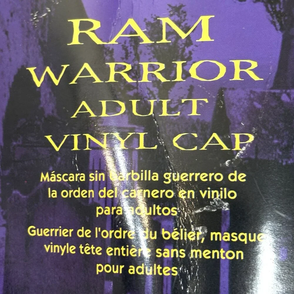 Ram Warrior Vinyl Cap Mask Fright Asylum NWT NOS VTG